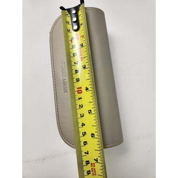 Georgio Armani Silver/Cream Lined Snap Close Eyeglass Sunglass Case - Picture 10 of 11